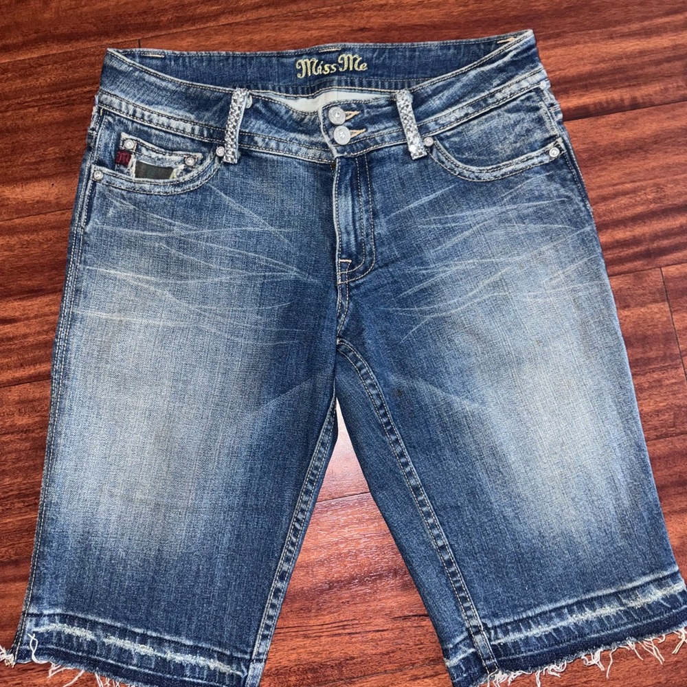 Miss Me Blue Denim Shorts